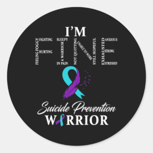 Prevention Warrior I'm Fine Classic Round Sticker