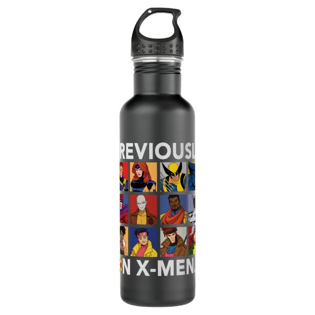 "Previously On X-Men…" 710 Ml Water Bottle (Front)