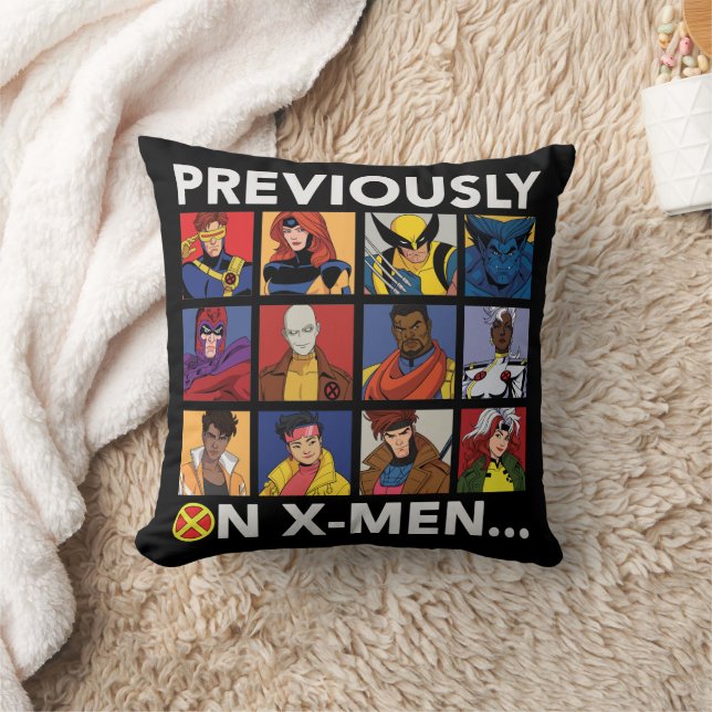 "Previously On X-Men…" Throw Pillow (Blanket)
