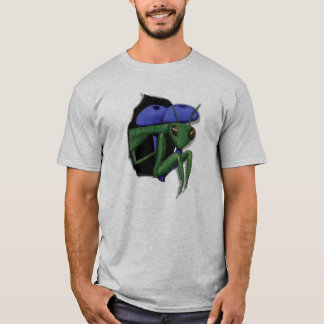 Preying Mantis Looking Out Of Hole T-Shirt