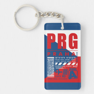 PRG Prague Airport Keychain