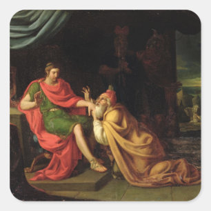 Priam and Achilles Square Sticker