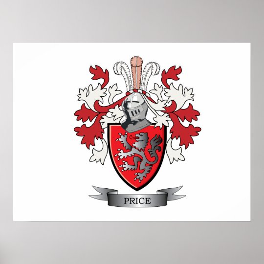 Price Family Crest Coat of Arms Poster Zazzle.ca