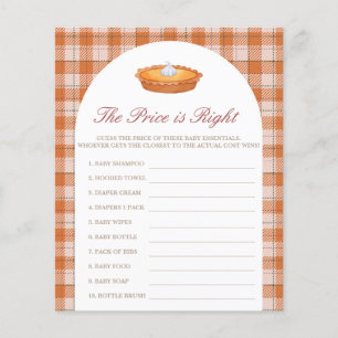 Price is Right Cutie Pie Baby Shower Game