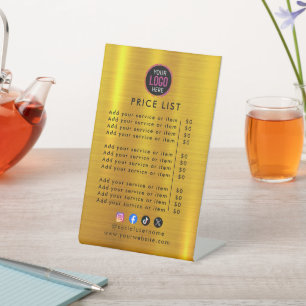 Price List   Logo Business Modern Professional Pedestal Sign