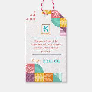 Price Tag and Business Label for Arts and Crafts