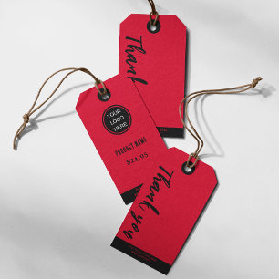 Price Tag Stylish Red & Black Small Business