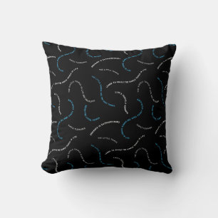 Priceless Abstract Wavy text pattern Throw Pillow