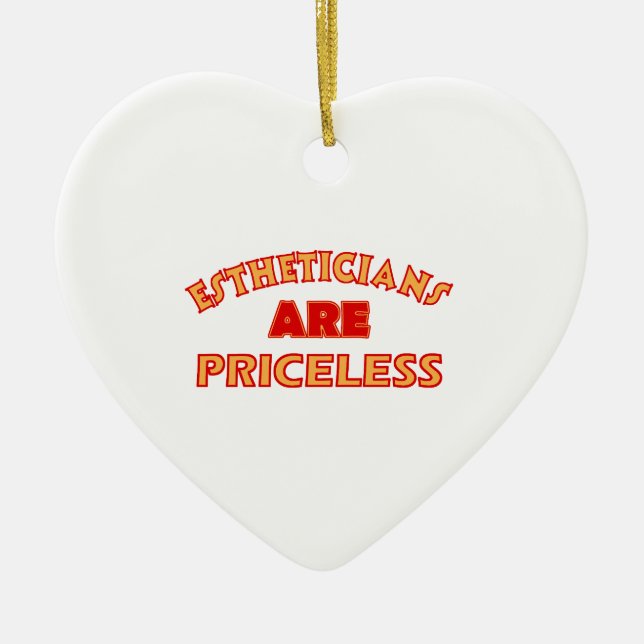 PRICELESS Aesthetician designs Ceramic Ornament (Front)