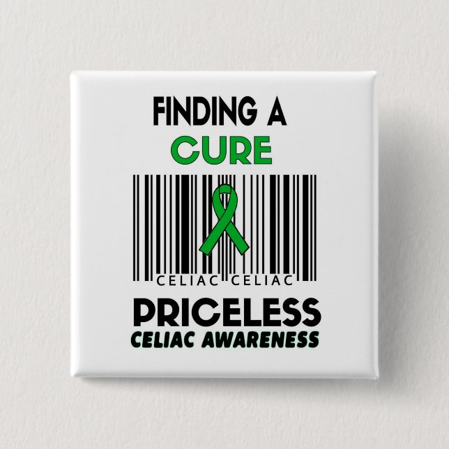 Priceless...Celiac 2 Inch Square Button (Front)