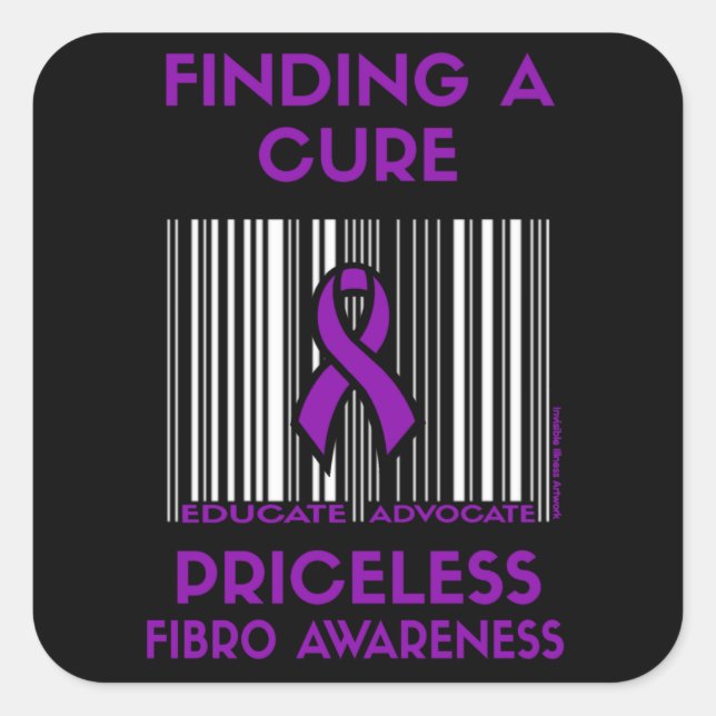 Priceless...Fibro Square Sticker (Front)