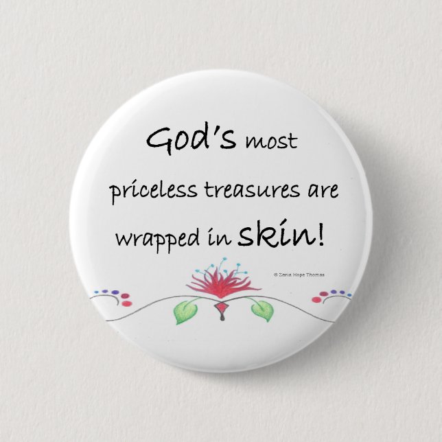 priceless treasures 2 inch round button (Front)