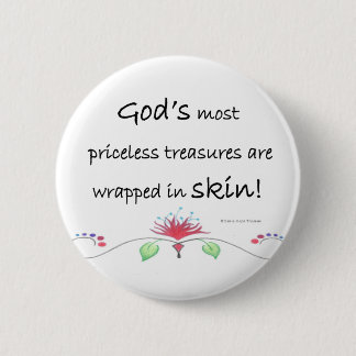 priceless treasures 2 inch round button