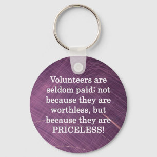 Priceless Volunteers Keychain