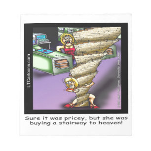 Pricey Heavenly Stairway Funny Notepad