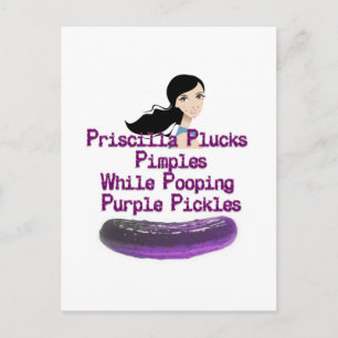 Pricilla Tongue Twister Postcard