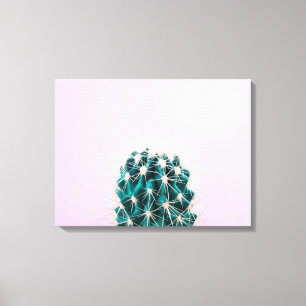 Prickley Cactus on Pink Canvas Print