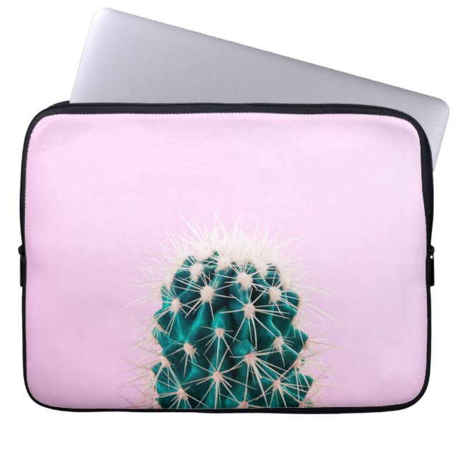 Prickley Cactus on Pink Laptop Sleeve (Front)
