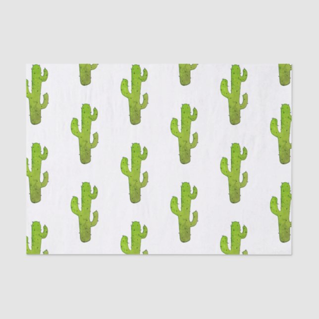 Prickly Cactus Print Tissue Paper (Front)