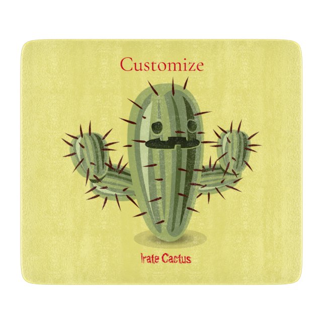 Prickly Irate Cactus Thunder_Cove Cutting Board (Front)
