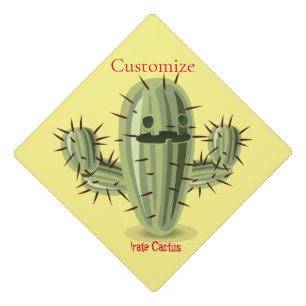 Prickly Irate Cactus Thunder_Cove Graduation Cap Topper