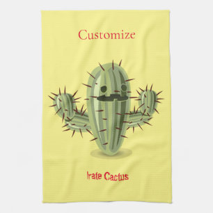 Prickly Irate Cactus Thunder_Cove Kitchen Towel