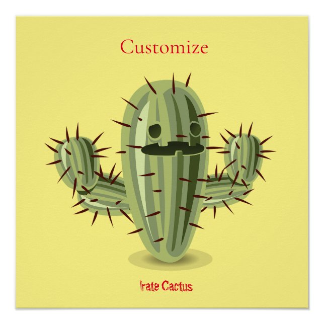 Prickly Irate Cactus Thunder_Cove Poster (Front)