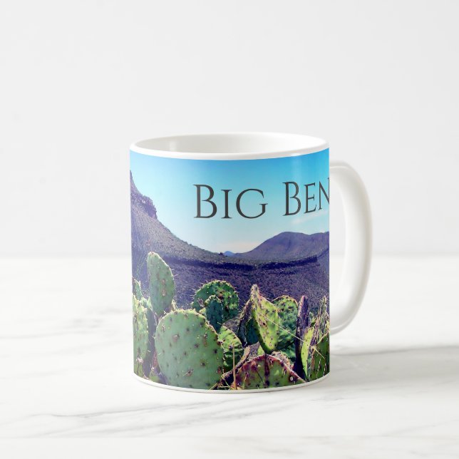 Prickly Pear Cactus Big Bend National Park Coffee Mug (Front Right)