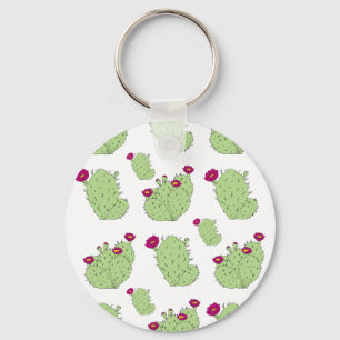 Prickly Pear Pattern Keychain