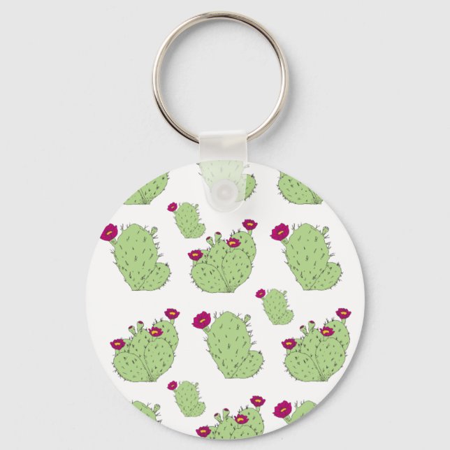 Prickly Pear Pattern Keychain (Front)