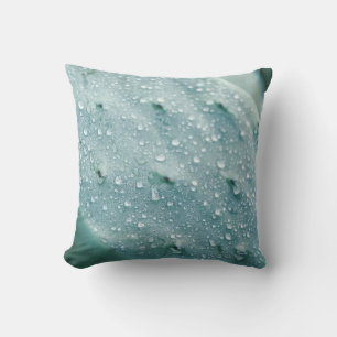 Prickly Pear Texture Pale Green Throw Pillow
