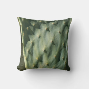 Prickly Pear Texture Pale Green Throw Pillow