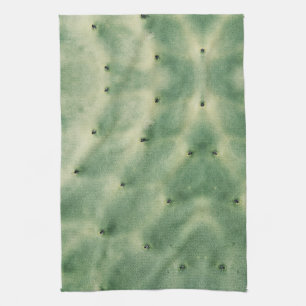 Prickly Pear Texture Pale Pastel Green  Kitchen Towel