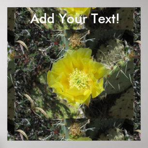 Prickly Pear Yellow Bloom Close Poster