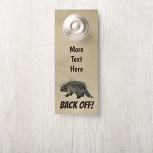 Prickly Porky On Old Paper Door Hanger