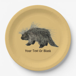 Prickly Porky Paper Plate