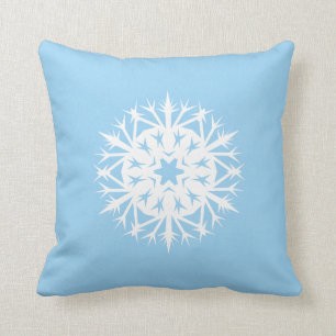 Prickly Snowflake Throw Pillow
