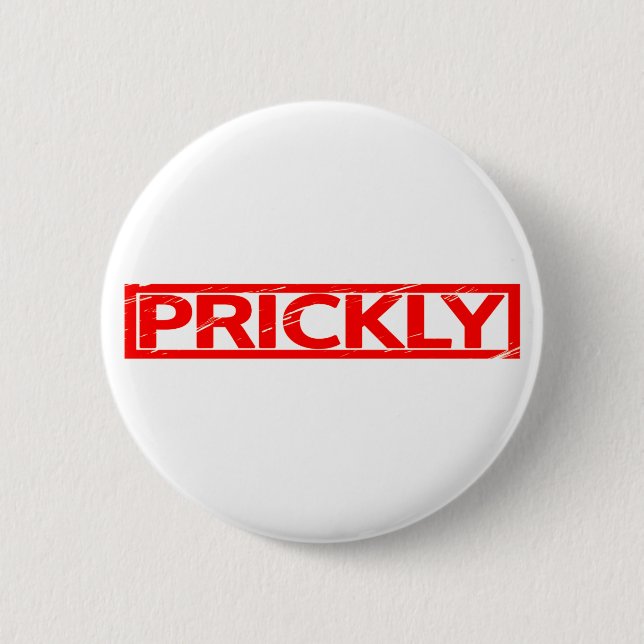 Prickly Stamp 2 Inch Round Button (Front)
