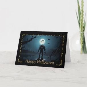 Prickly Swamp Monster Halloween Card