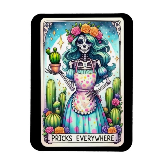 Pricks Everywhere Tarot Card Magnet (Vertical)