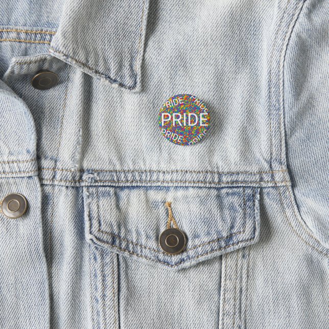 Pride 1 Inch Round Button (In Situ)