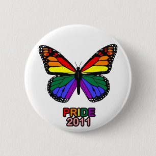 Pride 2011 butterfly 2 inch round button