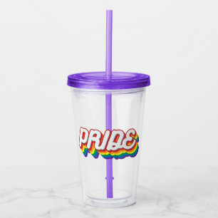 Pride   70's Style Acrylic Tumbler