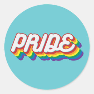 Pride   70's Style Classic Round Sticker