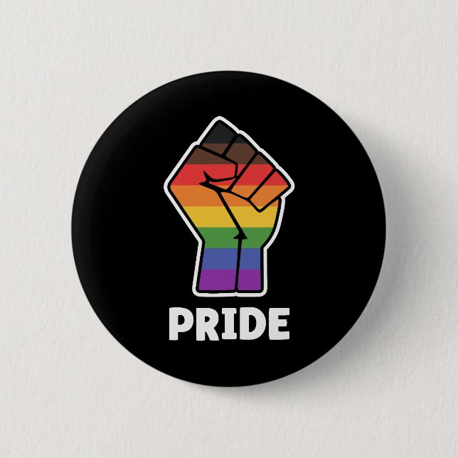 Pride Alternative Pride Fist Design for Equality 2 Inch Round Button (Front)