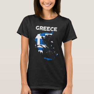 Pride And Heritage Patriotic Greek Roots Greece Fl T-Shirt