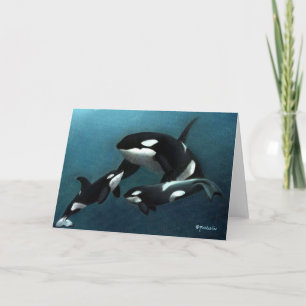 Pride and Joy Whales Greeting Card