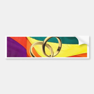 Pride and Marriage Bumper Sticker