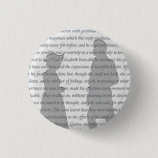 Pride and Prejudice 1 Inch Round Button (Front)
