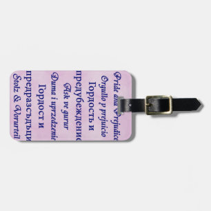 Pride and Prejudice around the world. Luggage Tag